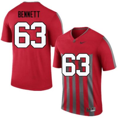 NCAA Ohio State Buckeyes Men's #63 Michael Bennett Throwback Nike Football College Jersey VXY0045FM